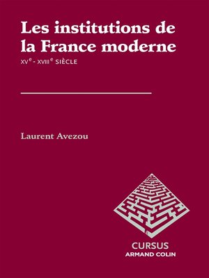 cover image of Les institutions de la France moderne